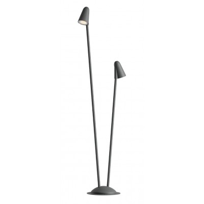 NIVALIS Sloupkové svítidlo, pro osvětlení záhonů s bodcem, těleso hliník, barva tm. šedá/rezivá/tm. zelená, krycí sklo čiré, LED 13,8W, teplá 2700K/1185lm, 3000K/1245lm, Ra80, 230V, IP65, tř.1, rozměry d=200mm, h=800+1000mm, svítí dolů.