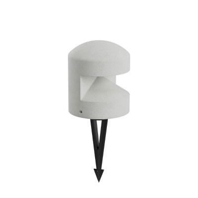 CLIFF Sloupkové svítidlo, těleso beton, barva slonová kost, dif sklo opál, LED 8W, 156lm, teplá 3000K, vyzař. úhel 180°, Ra90, 24V, IP65, tř.3, rozměry d=160mm, h=185mm, vč. bodce do záhonu.