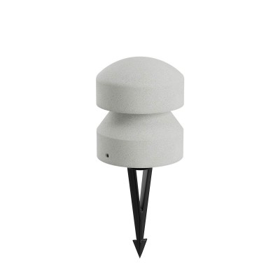 CLIFF Sloupkové svítidlo, těleso beton, barva slonová kost, dif sklo opál, LED 9W, 347lm, teplá 3000K, vyzař. úhel 360°, Ra90, 24V, IP65, tř.3, rozměry d=160mm, h=185mm, vč. bodce do záhonu.