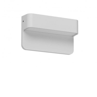 KANT STEP Nástěnné venkovní svítidlo, těleso hliník, povrch bílá mat, dif plast opál, LED 3W, 181lm-187lm, přepín CCT teplá 2700K-3000K, vyzař úhel 80°, Ra80, 230V, IP65, tř.3, rozměry 120x70x33mm, svítí dolů.