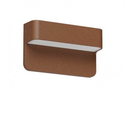 KANT STEP Nástěnné venkovní svítidlo, těleso hliník, povrch hnědá, dif plast opál, LED 3W, 181lm-187lm, přepín CCT teplá 2700K-3000K, vyzař úhel 80°, Ra80, 230V, IP65, tř.3, rozměry 120x70x33mm, svítí dolů.