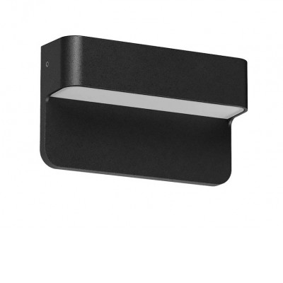 KANT STEP Nástěnné venkovní svítidlo, těleso hliník, povrch černá mat, dif plast opál, LED 3W, 181lm-187lm, přepín CCT teplá 2700K-3000K, vyzař úhel 80°, Ra80, 230V, IP65, tř.3, rozměry 120x70x33mm, svítí dolů.
