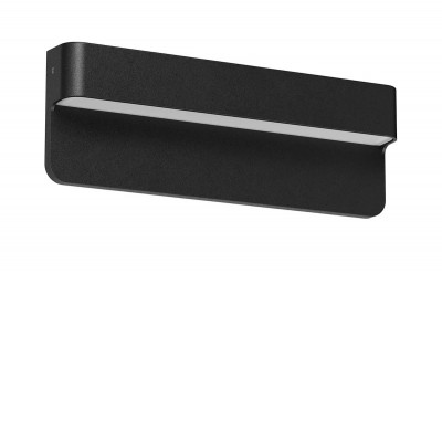 KANT STEP Nástěnné venkovní svítidlo, těleso hliník, povrch čern mat, dif plast opál, LED 4,5W, 291lm-300lm, přepín CCT teplá 2700K-3000K, vyzař úhel 74°, Ra80, 24V, IP65, tř.3, rozměry 200x70x26mm, svítí dolů.