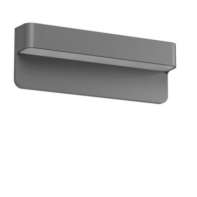 KANT STEP Nástěnné venkovní svítidlo, těleso hliník, povrch tm. šedá, dif plast opál, LED 4,5W, 255lm-264lm, přepín CCT teplá 2700K-3000K, vyzař úhel 80°, Ra80, 230V, IP65, tř.3, rozměry 200x70x33mm, svítí dolů