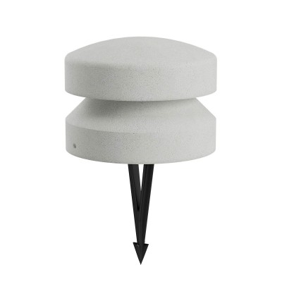 CLIFF Sloupkové svítidlo, těleso beton, barva slonová kost, dif sklo opál, LED 15W, 542lm, teplá 2700K, vyzař. úhel 360°, Ra90, 230V, IP65, tř.1, rozměry d=250mm, h=185mm, vč. bodce do záhonu.