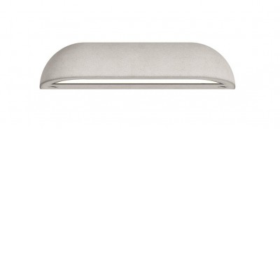 URON Nástěnné venkovní svítidlo, těleso beton, povrch slonová kost, dif sklo opál, LED 8,7W, 627lm, teplá 2700K, Ra90, 230V, IP65, tř.1, rozměry 280x65x76mm, svítí dolů.