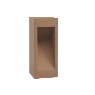 TOSS Sloupkové venkovní svítidlo, těleso beton, povrch slonová kost/tm. šedá/hliněná, krycí sklo čiré, LED 10W, teplá 2700K/1364lm, teplá 3000K/1404lm, Ra80, 230V, IP65, tř.1, rozměry 120x120mm, výška dle typu, svítí dolů.
