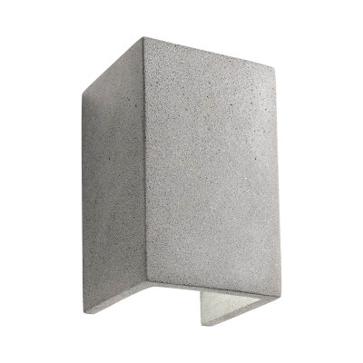 PETRA Nástěnné venkovní svítidlo, těleso beton, povrch tm. šedá, LED 2x6W, 774lm, teplá 3000K, vyzař. úhel 0°/90°, Ra80, 230V, IP54, tř.1, rozměry 120x200x112mm, svítí nahoru/dolů.