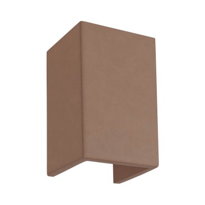 PETRA Nástěnné venkovní svítidlo, těleso beton, povrch hliněná, LED 2x6W, 760lm, teplá 2700K, vyzař. úhel 0°/90°, Ra80, 230V, IP54, tř.1, rozměry 120x200x112mm, svítí nahoru/dolů.