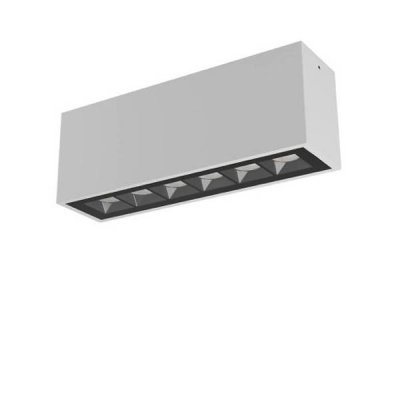 AROOS Stropní přisazené venkovní svítidlo, těleso hliník, povrch bílá mat, krycí sklo čiré, LED 15W, 1180lm, teplá 3000K, vyzař. úhel 38°, Ra80, 230V, IP65, tř.1, rozměry 265x95x69mm.