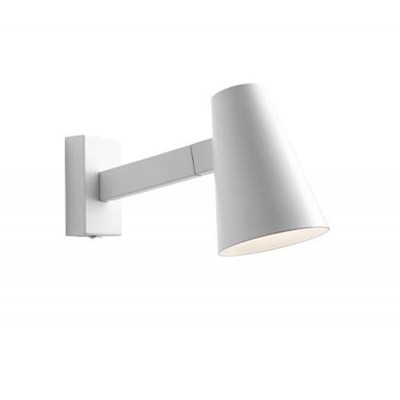 MINGO 1X28W E14 nástěnné VÝPRODEJ Nástěnná lampa, těleso kov, povrch bílá mat, stínítko kov, povrch bílá mat, pro žárovku 1x28W E14, 230V, IP20, tř.1,  rozměry 150x260x100 mm, stínítko 150x100mm