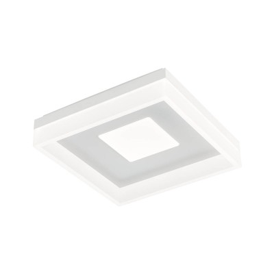 MAYA Stropní přisazené  svítidlo, základna hliník/kov, povrch bílá, difuzor plast opál, LED 55W, 3575lm, teplá 3000K, Ra80, stmívatelné STEP vyp/zap, 230V IP20, rozměry 510x510x85mm