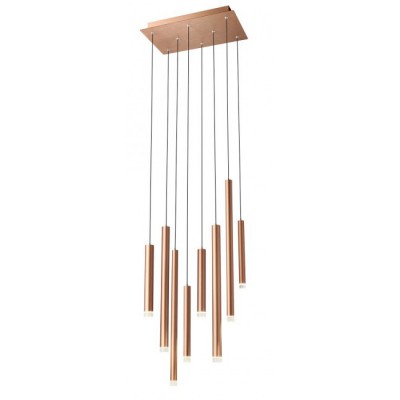 MADISON Závěsné svítidlo, těleso kov, povrch měděná, difuzor plast, LED 32W, teplá 3000K, 2176lm, Ra80, 230V, IP20, rozměry 250x400mm, vč. závěs. kabelu h=2500mm, lze zkrátit.