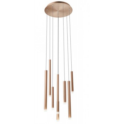 MADISON Závěsné svítidlo, těleso kov, povrch měděná, difuzor plast, LED 32W, teplá 3000K, 2176lm, Ra80, 230V, IP20, rozměry d=350mm, vč. závěs. kabelu h=2500mm, lze zkrátit.