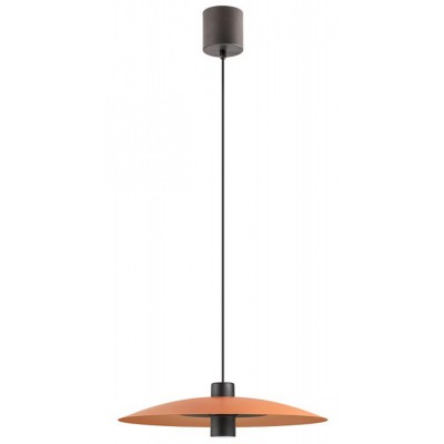 LARS Závěsné svítidlo, těleso kov, povrch hliněná, dif plast opál, LED 14W+10W, teplá 3000K, 1310lm, Ra90, 230V, IP20, tř.1, rozměry d=600mm, h=112mm, vč závěs kabelu l=1600mm, lze zkrátit.