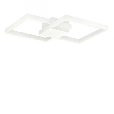 FEBE Stropní nebo nástěnné svítidlo, těleso hliník a kov, povrch bílá mat, LED 62W, neutrální 4000K, 4216lm, stmív. STEP, Ra80, 230V, IP20, tř.1, rozměry 601x601x100mm.
