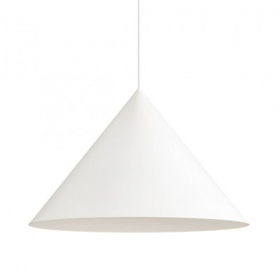 KONOS, 1x42W, E27 Závěsné svítidlo, těleso kov, povrch bílá mat, pro žárovku 1X42W, E27, 230V, IP20, tř.2, rozměry d=550mm, h=340mm, vč závěs kabelu l=1460mm, lze zkrátit.
