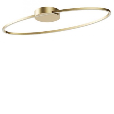 LEO Stropní svítidlo oválné, těleso kov, povrch bronz, dif plast opál, LED 29W, CCT přepín teplota teplá 3000K-neutrální 4000K, 1501lm, stmív. STEP, Ra90, 230V, IP20, tř.1, rozměry 600x340mm.