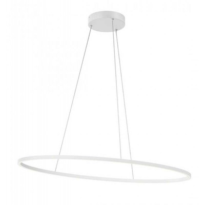 LEO Závěsné svítidlo, těleso kov, povrch bílá mat, dif plast opál, LED 65W, CCT přepín tepl. teplá 3000K-neutrální 4000K, 4344lm, stmív. STEP, Ra90, 230V, IP20, tř.1, rozměry 1300x600mm, vč. závěs lanka.