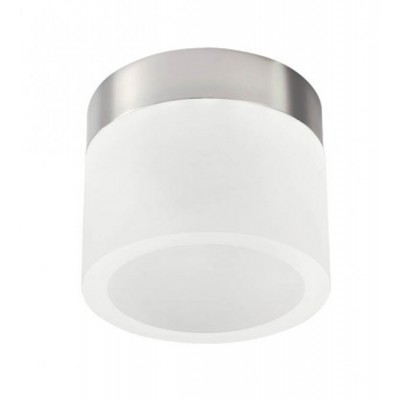 NAIDA Stropní bodové svítidlo, těleso kov, povrch chrom, LED 6W, přepín. teplota CCT teplá 3000K-neutr 4000K, 550lm, Ra90, 230V, do koupelny IP44, tř.1, rozměry d=100mm, h=85mm.