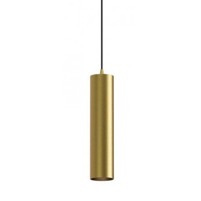CORINTH Závěsné svítidlo, těleso kov, povrch zlatá mat, pro žárovku 1x7W, GU10, 230V, IP20, tř.1, rozměry d=68mm, h=300mm, vč. závěs kabelu l=1200mm, lze zkrátit.