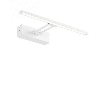 LINEAR Nástěnné svítidlo, těleso hliník, povrch bílá mat, difuzor plast opál, LED 8W, teplá 3000K, 582lm, Ra92, 230V, IP20, rozměry 350x50x182mm, svítí dolů