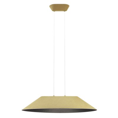 AKIRA Závěsné svítidlo, lustr, základna kov, stínítko textil vnější olivová, vnitřní černá, LED 12W, 872lm, teplá 2700K, Ra90, 230V, IP20, tř.2, rozměry d=750mm, h=152mm, vč. lank závěsu l=2012mm, lze zkr