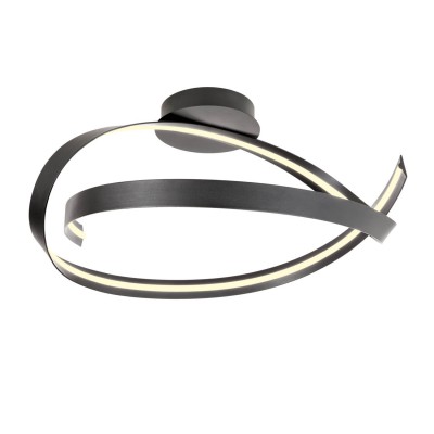 IMPULS Stropní svítidlo, základna hliník, povrch bílá/zlatá mat/černá, dif plast opál, LED 34W, 2380lm, teplá 3000K, stmív. STEP, 230V, IP20, tř.2, rozměry d=600mm, h=240mm.