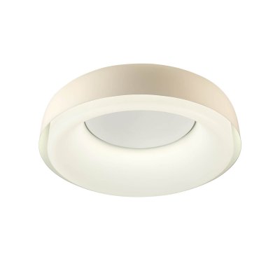 DIP Stropní přisazené svítidlo, těleso kov, povrch béžová lesk, difuzor plast opál, LED 40W, 2555lm-3098lm, přepín. CCT teplá 2700K neutrální 4000K, denní 6500, Ra90, 230V, IP20. rozměry d=624mm, h=131mm