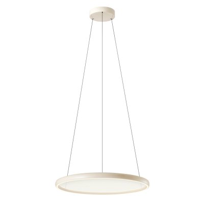VANCE Závěsné svítidlo, hliník, béžová lesk, dif plast čirý, LED 35W+35W, 3534lm-3770lm, dálk. ovl. CCT teplá 2700K-denní 5000K, stmív, Ra90, 230V, IP20, tř.1, d= 655mm, vč lank. závěsu l=1500mm, lze zkr.