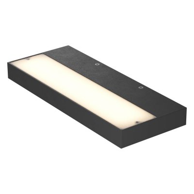 APEX Nástěnné svítidlo, těleso hliník, povrch černá, difuzor plast opál, LED 36W, 2947lm,  teplá 3000K, 230V, IP20, tř.1, rozměry 323x32x130mm, svítí nahoru nebo dolů