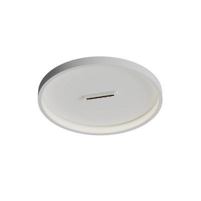 BUTTON Stropní přisazené svítidlo, těleso kov, povrch bílá, difuzor plast opál, LED 31W+13W, 2986lm, stmív. STEP, Ra90, 230V, IP20, tř.1. rozměry d=515mm, h=70mm.