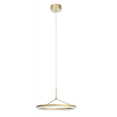 ORBIT HL Závěsné svítidlo, těleso hliník, povrch mosaz, difuzor plast opál, LED 27W, 2416lm, stmívatelné TRIAC, Ra80, 230V, IP20, rozměry d=400mm, h=220mm, vč závěs kabelu l=3000mm, lze zkrátit.