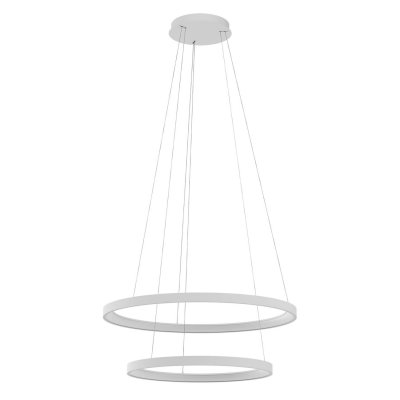 ICONIC Závěsné svítidlo, těleso hliník, povrch bílá, LED 80W, 4823lm-4858lm, přepín. CCT teplá 3000K-neutr 4000K, stmív. STEP, Ra90, 230V, IP20, tř.2, rozměry 380+580mm, vč. závěs lanka l=1500mm, lze zkr.