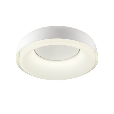 DIP Stropní přisazené svítidlo, těleso kov, povrch bílá lesk, difuzor plast opál, LED 40W, 2555lm-3098lm, přepín. CCT teplá 2700K neutrální 4000K, denní 6500, Ra90, 230V, IP20. rozměry d=624mm, h=131mm