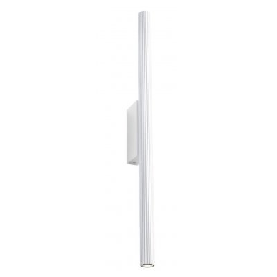 NIKOS Nástěnné bodové svítidlo, těleso hliník, povrch bílá, LED 10W, 403lm, teplá 2700K, stmív. TRIAC, 230V, IP20, tř.1, rozměry d=26mm, h=300mm, svítí nahoru/dolů.