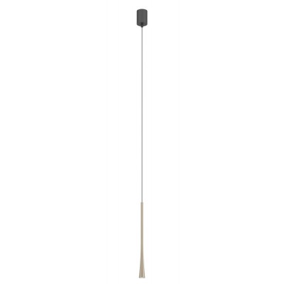 ITO Závěsné bodové svítidlo, základna hliník, povrch stříbrno-hnědá, LED 6,2W, teplá 2700K, 481lm, 230V, IP20, d=32mm, h=600mm, vč. závěs. kabelu l=1500mm, lze zkrátit.