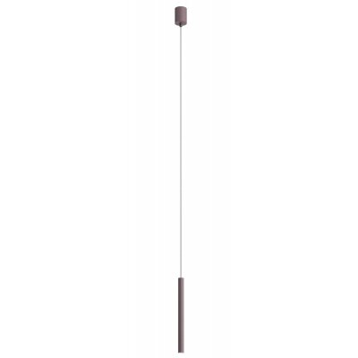 KANJI Závěsné bodové svítidlo, základna hliník, povrch hnědá-kávová, LED 6,2W, teplá 3000K, 495lm, 230V, IP20, d=25mm, h=350mm, vč. závěs. kabelu l=1500mm, lze zkrátit.