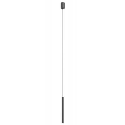 KANJI Závěsné bodové svítidlo, základna hliník, povrch černá, LED 6,2W, teplá 3000K, 495lm, 230V, IP20, d=25mm, h=350mm, vč. závěs. kabelu l=1500mm, lze zkrátit.