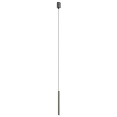 KANJI Závěsné bodové svítidlo, základna hliník, povrch kouřový nikl, LED 6,2W, teplá 3000K, 495lm, 230V, IP20, d=25mm, h=750mm, vč. závěs. kabelu l=1500mm, lze zkrátit.