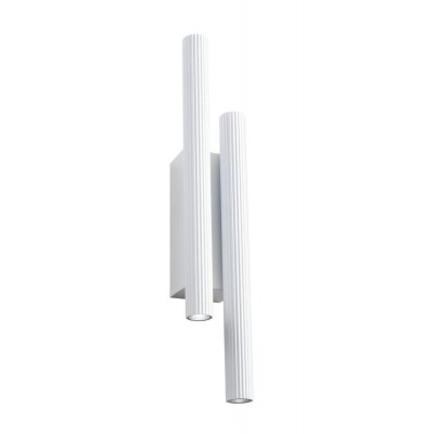NIKOS Nástěnné bodové svítidlo, těleso hliník, povrch bílá, LED 16W, 714lm, teplá 3000K, stmív. TRIAC, 230V, IP20, tř.1, rozměry 66x380x66mm, svítí nahoru/dolů.