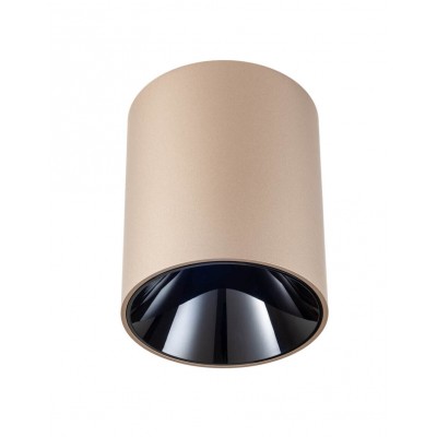TAKTO Stropní bodové svítidlo, základna hliník, povrch stříbrno-kávová, LED 15,5W, teplá 3000K, 1160lm, stmív. TRIAC, 230V, IP20, tř.1, rozměry d=90mm, h=110mm.