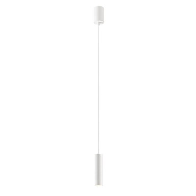 TAKTO Závěsné bodové svítidlo, základna hliník, povrch bílá, LED 8,6W, teplá 3000K, 601lm, stmív. TRIAC, 230V, IP20, tř.1, d=41mm, h=150mm vč. závěs. kabelu l=2230mm, lze zkrátit.