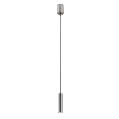 TAKTO Závěsné bodové svítidlo, základna hliník, povrch kouřový nikl, LED 8,6W, teplá 2700K, 542lm, stmív. TRIAC, 230V, IP20, tř.1, d=41mm, h=150mm vč. závěs. kabelu l=2230mm, lze zkrátit.