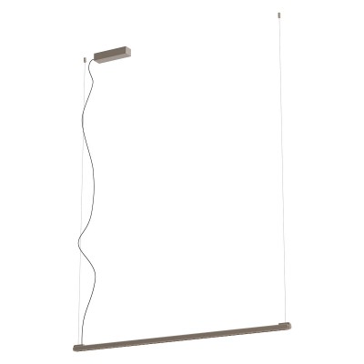 CRISP Závěsné svítidlo, hliník, povrch stříbrnokávový, LED 41W, 4003lm, teplá 3000K, stmív. TRIAC, Ra90, 230V, IP20, tř.1, rozměry d=25mm, š=1460mm, vč. záv. kabelu l=2071,5mm, lze zkr.