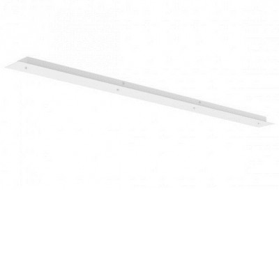 0 Stropní krytka pro 4 kabely, pro napájení svítidel, těleso kov, povrch bílá, 230V, tř.1, rozměry 1150x80xx25mm, průměr otvoru pro kabel je 7mm