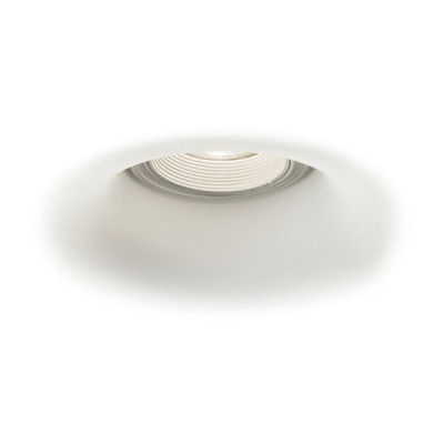 DINGO S FRAMELESS Stropní, vestavné, bodové, bezrámečkové svítidlo, oblý komínek, výklopné +-20°, těleso sádra, pro žárovku 1x50W, Gx5,3, 12V, IP20, rozměry d=155mm, h=150mm