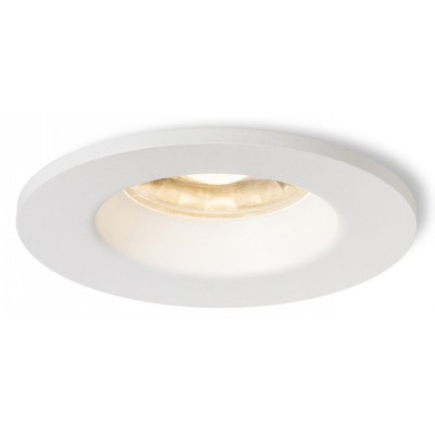 RINO-LED Stropní, podhledové svítidlo, těleso kov, povrch lak bílá, krycí sklo čiré, LED 1x10W, teplá 3000K, 760lm, Ra80, 230V, do koupelny IP65/IP20, tř.1. rozměry d=78mm h=77mm, stropní krytka samostatně