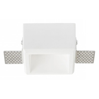 QUO SQ Stropní, podhledové bodové svítidlo komínkové, tvar čtverec, těleso sádra bílá, pro žárovku 1x35W, GU10, 230V, IP20, tř.2. rozměry 78x78x46mm