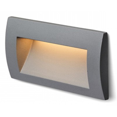GORDIQ  LED 3W, IP65 Vestavné venkovní svítidlo do stěny, základna kov, povrch lak černá antracit, difuzor plast mat, LED 1x3W, teplá 3000K, 90lm, Ra80, 230V, IP65, tř.1. rozměry 140x70x71mm, svítí dolů